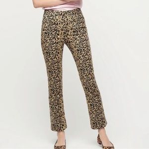 J. crew Kickout Crop Pant in Leopard Print size 27